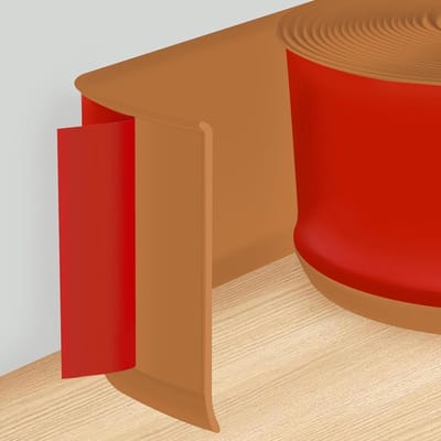 Zelfklevende Soft Skirting Board van PVC, 300 cm x 10 cm, Lichtbruin, Ideaal voor Keuken en Badkamer, Flexibele Afwerkstrip