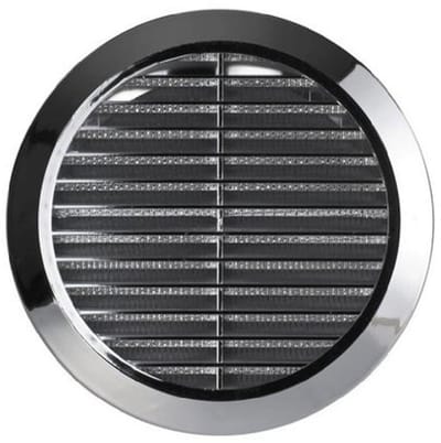Rond Ventilatierooster met Muggennet en Kunststof Afwerking