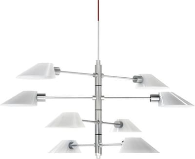 Hanglamp Soeur Sourire - blinkend wit - 8x60w E27