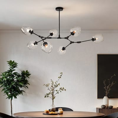 LumenXL - 7-lichts zwart met transparant glas - Philip - E27