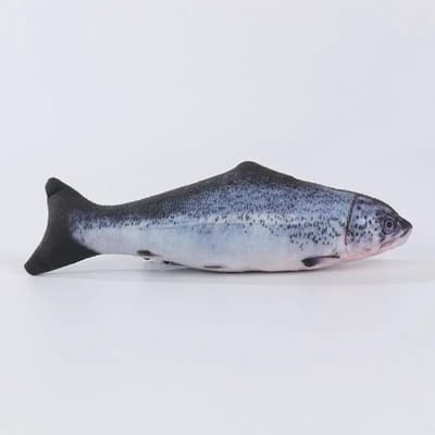 Nouveaux Jouets Poisson Simulation pour Chats Peluche Douce Jouet Herbe à Chat Jouets Interactifs pour Chats Cadeaux Drôle Forme de Poisson 3D Poupée Fournitures pour Animaux saumon