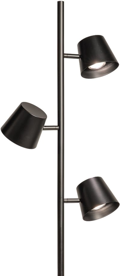 Lumidora Vloerlamp 75746 - SYDNEY - 3 Lichts - GU10 - Zwart - Metaal