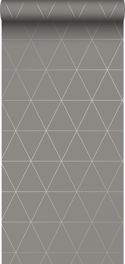 Origin Wallcoverings behang grafische driehoeken warm grijs - 347716 - 0,53 x 10,05 m