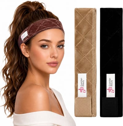 Guardian Beauty Anti Slip Pruik Band - Fluweel - Wig Grip - Verstelbare Klittenband - 2 stuks - Blond & Zwart