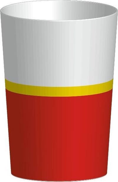 Zak Designs Riviera Drinkbeker - 300ml - Wit/Rood