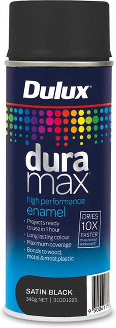Dulux - Duramax - Spuitlak - Sneldrogend - Kleurbehoudend - Hoge dekking - Zijdeglans Zwart