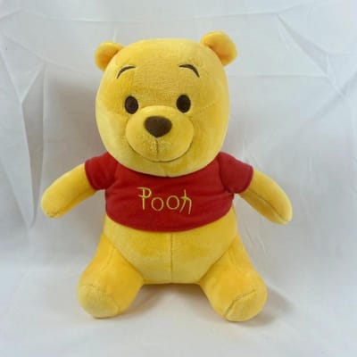 4 pièces Peluches Animaux Dessin Animé Mignons Et Charmants Ours Winnie L'Our Bourriquet Tigrou Porcinet Poupée Peluche Noël Décoration Jouets Pour Enfants Date de Naissance red