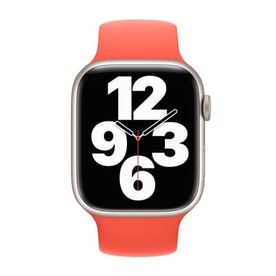 Apple Siliconen solobandje voor de Apple Watch | 38/40/41/42 mm - Maat 1 - Nectarine
