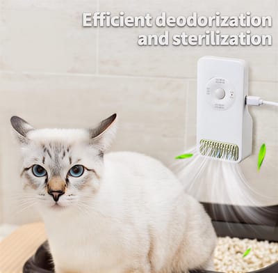 Katten Luchtverfrisser: USB Automatische Luchtzuiveraar voor Kattenbak, Geurverwijdering en Desinfectie voor Binnenhuisdieren – Ideaal voor Frisse Lucht in Huis