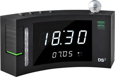 Digitale Lichtwekker - Flitswekker Slechthorenden - Zeker Wakker Worden - Luid Alarm Instelbaar - 21 cm Breed - Zwart