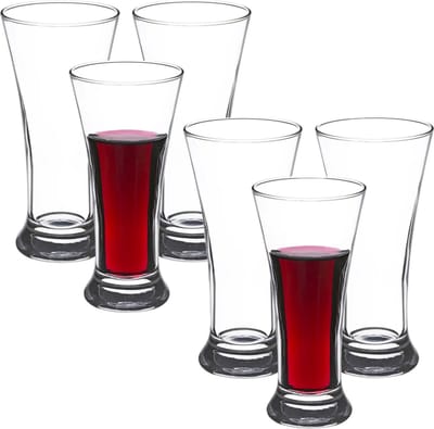 Secret de Gourmet drinkglazen - likeur glazen - transparant glas - 12x stuks - 180 ml - waterglazen