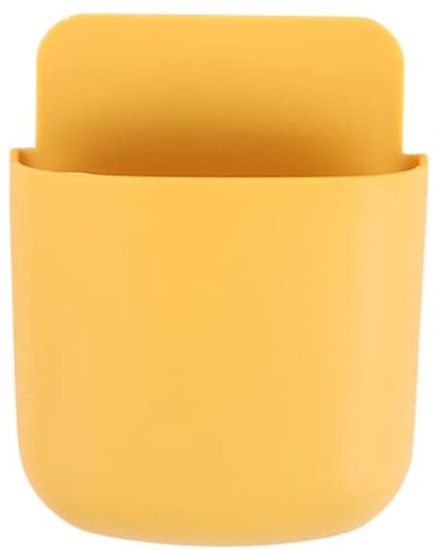 Vt products - Afstandsbediening Opbergdoos - Organizer voor Telefoon - Geel - Opladen Rack - Duurzaam en Praktisch - Geschikt voor Huishoudens - 2 ST