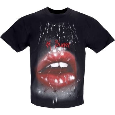 Zwart T-shirt met Rock Mouth-print voor heren