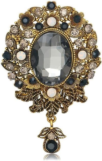 Teardrop Diamond Broche Pin voor Vrouwen Meisjes Mannen Crystal Elegante Bloem Badge Broches Reversspeldjes Sjaal Clip Boutonniere Corsage voor Kleding Jurk Hoeden Tassen Accessoire