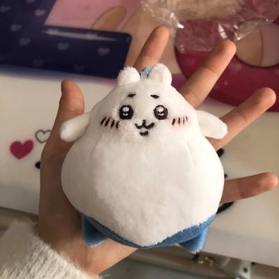 Chiikawa Grappige Pluche Sleutelhanger – Fout Hachiware & Domme Usagi Poppen – Kawaii Tas Hanger Knuffel voor Fans & Verzamelaars white