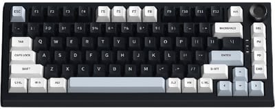 Mechanisch gamingtoetsenbord met 83 toetsen, RGB-achtergrondverlichting, drie modi, hot-swappable (zwart en wit)