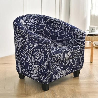 Housse de canapé club floral Housse de fauteuil Housses de fauteuil tubulaire élastiques Housses décoratives pour la maison pour canapé individuel avec housse de coussin d'assise