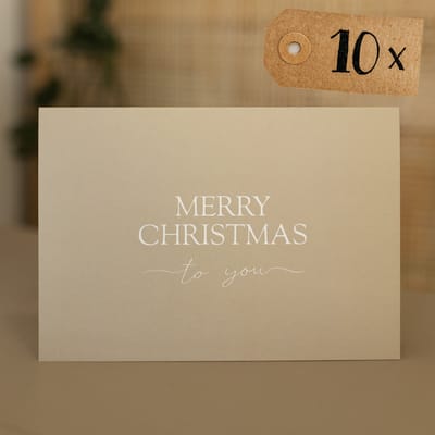 10x hippe kerstkaarten (A6 formaat) - kerst kaarten om te versturen - kaartenset - kaartjes blanco - kaartjes met tekst - luxe kerstkaarten - feestdagenkaarten - kerstkaart - wenskaarten