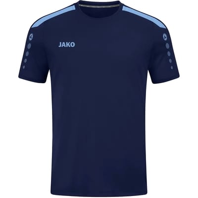 Jako Power Shirt Korte Mouw Kinderen - Hemelsblauw / Marine | Maat: 116