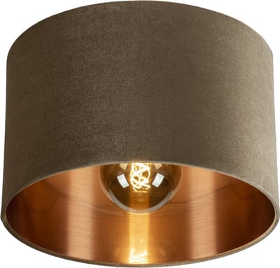 Lumidora Plafondlamp 30917 - Plafonniere - CHARLOTTE - E27 - Zwart - Roodkoper - Taupe - Metaal - ⌀ 40 cm