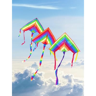 Regenboog Vlieger Set Nieuw Weifang Kleine Cartoon Beginner'S Briesje Makkelijk Te Vliegen Kinderen