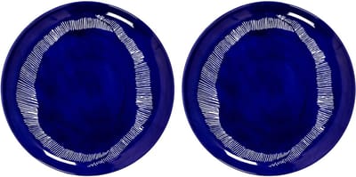 Serax - Ottolenghi Feast - Bord L - Donkerblauw/Wit - 26 Ø - 2 stuks