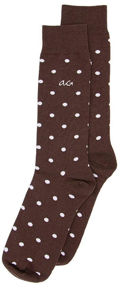 Alfredo Gonzales unisex sokken classic dots bruin