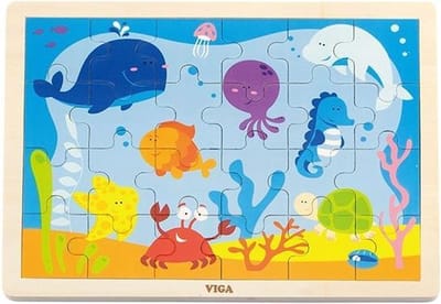 Viga Toys Legpuzzel Oceaan 24 Stukjes