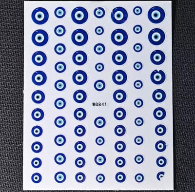 Akyol - Nagel stickers - evileye - nagels - nagel sticker - decoratie - nagel sticker evil eye - evil eyes - boze oog sticker - -stickers voor nagels - stickers - blauwe evileye – turkse oog