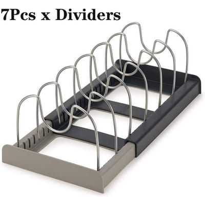 Keukenaccessoires Pottenrek Pot Pan Keukenorganizer Voor Opbergkast Keukenhouder Pannen Potten Deksel Organisator Rek gray