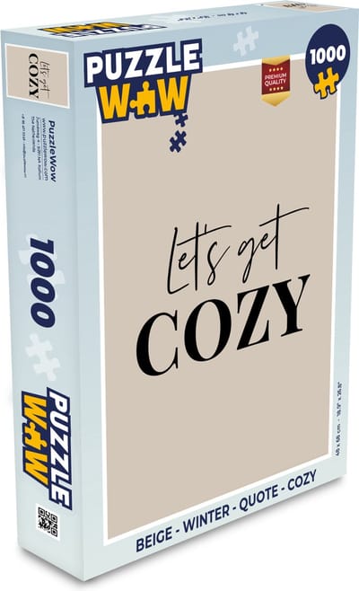 Puzzel Beige - Winter - Quote - Cozy - Legpuzzel - Puzzel 1000 stukjes volwassenen
