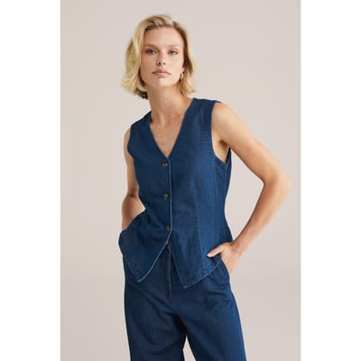 WE Fashion Gilet Dark Blue Taglia: 34 | Gilet Outlet | Donna | Blu