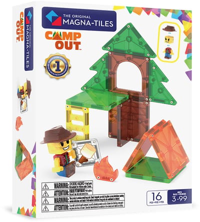 MAGNA-TILES Camp Out – 16-delige magnetische bouwset – Kampeeravontuur – Vanaf 3 jaar