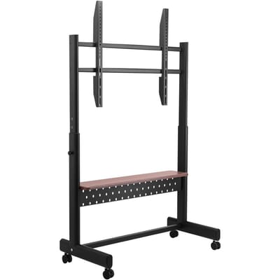 Verrijdbaar TV-standaard Mobiele TV-kar Draagt tot 93 kg voor 55-100 Inch TV's