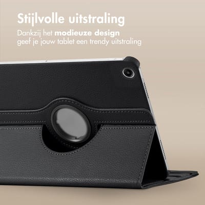 imoshion Tablet Hoes - Geschikt voor Samsung Galaxy Tab A9 Plus - 360° Draaibare Bookcase - Zwart