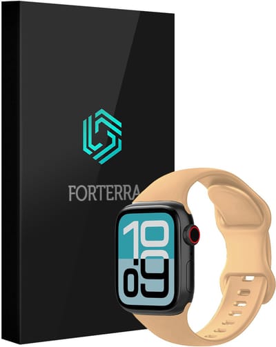 Smartwatchbandje Geschikt voor Apple Watch 1, 2, 3, 4, 5, 6, 7, 8, 9, SE - 38/40/41 mm - Verstelbaar Siliconen Bandje - Walnoot