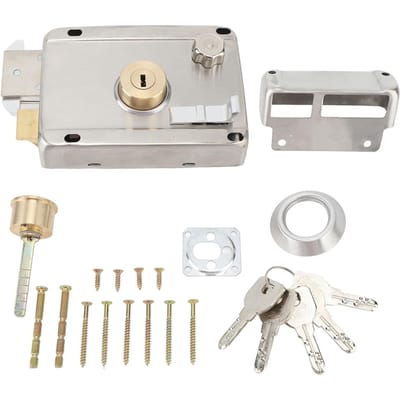 Mechanisch Anti-Diefstalslot voor Buitengebruik met Handvat Roestpreventie RVS Buitendeurslot white