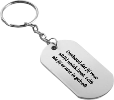 Akyol - onthoud dat jij voor altijd uni bent zelfs als je er niet in gelooft sleutelhanger - Quotes - familie vrienden - cadeau - 54 x 29mm
