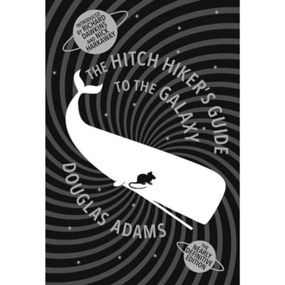 The Hitch Hikers Guide To The Galaxy door Douglas Adams Hardback Boek 9780434023394