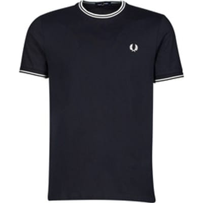 Fred Perry - M1588 Twin Tipped T-shirt Donkerblauw - Heren - Maat XXL - Modern-fit