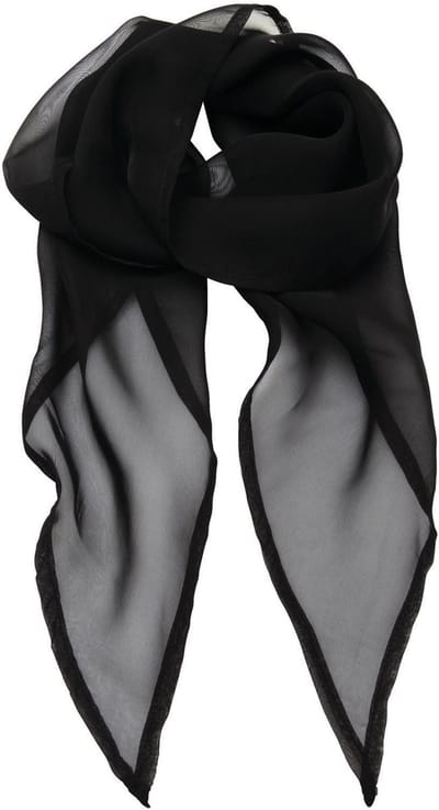 Premier Ladies Chiffon Scarf PR740 - Black - One size