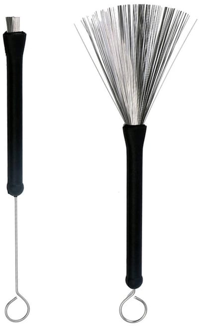 WiseGoods Premium Drum Brushes Set Met Rubber Handvat Voor Jazz Drums - Muziek Accessoires - Instrument - Muziekinstrument - 32CM