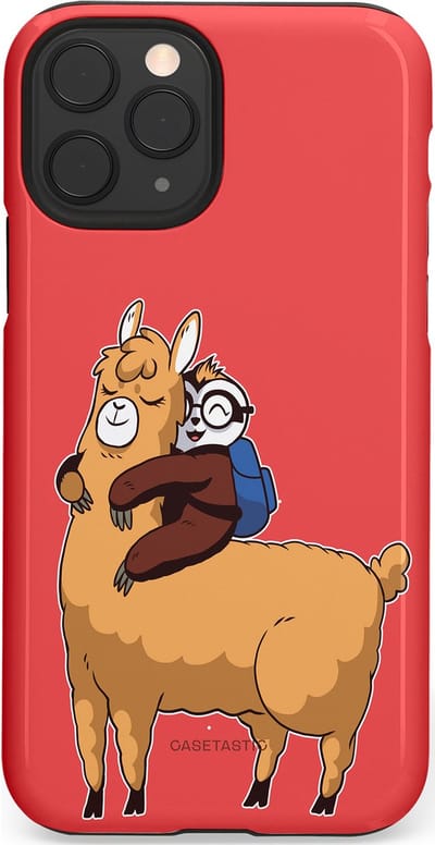 Casetastic hoesje geschikt voor Apple iPhone 11 Pro - Dubbellaagse bescherming - Lui en lekker - Fashion Case - Koraal Goud