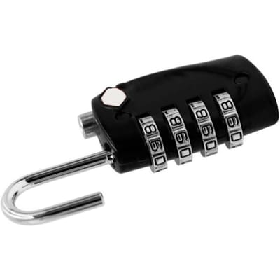 Zwart 4-cijferig hangslot met combinatie Legering Robuust Veilig Wachtwoord Hangslot voor Thuis Fabriek black