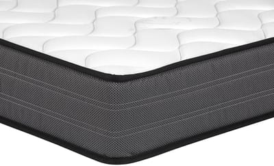 Vente-unique Set 140 x 190 cm bedbodem met opbergruimte, wit + matras met pocketveren van 20 cm dik - AMBRACIE van YSMÉE