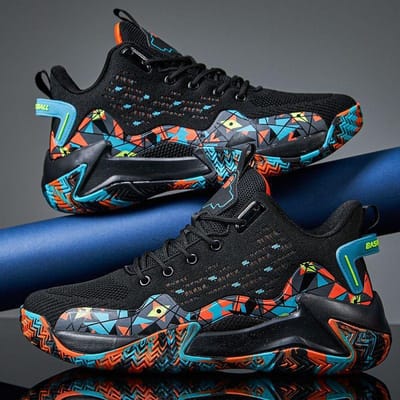 Nieuwe vrijetijdsschoenen voor heren Vier seizoenen herenschoenen Basketbalschoenen Sportschoenen voor heren Outdoor Ademend Hoge sneakers voor heren 44 blue