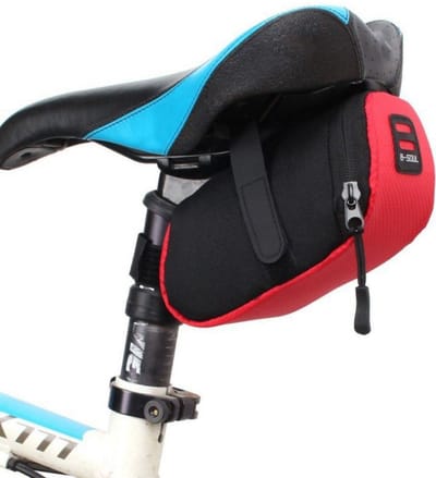 Fietszadeltas, multifunctionele fietstas, mountainbike racefiets zadeltas fietstas, gebundelde fietszadeltas, geschikt voor mountainbike racefiets mobiele telefoon sleutel handschoenen - rood - 16*8*9cm