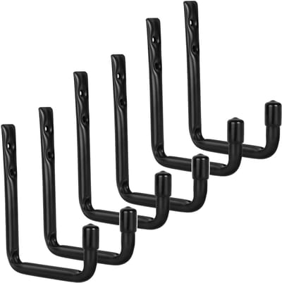 Maclean - Set van 6 Ophanghaken - muurbeugels - Staal max. belasting 22kg - beugel - MC-488
