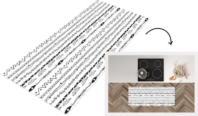 Keukenloper - Loper keuken - Patroon - Tieners - Veren - Hart - 120x50 cm - Keukenloper vinyl