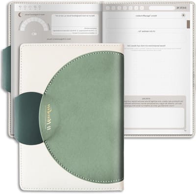 5 Minute Diary Groene Patchwork Look - Dagboek voor Zelfreflectie, Organisatie en Creativiteit